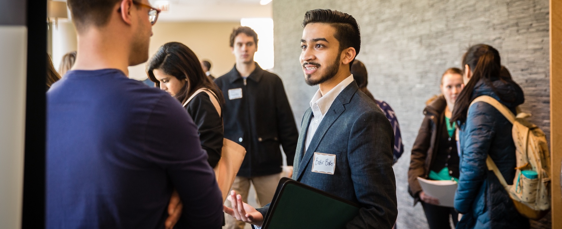 Business people at career fair